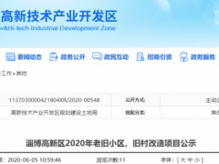 淄博6个老旧小区和4个旧村改造项目公示